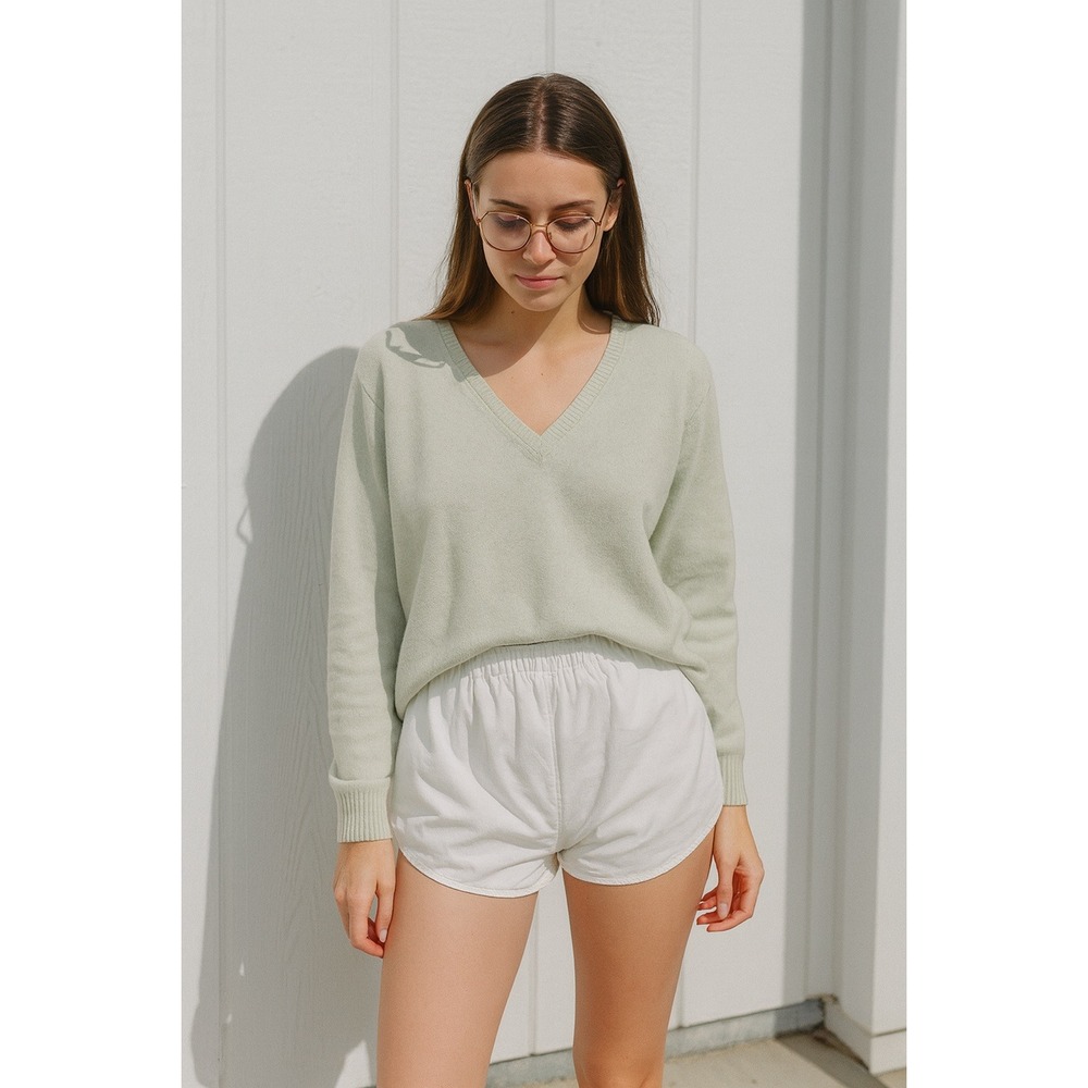 Ryan Roche Shorts Womens Small White Elastic Waist Resort Comfortable Loungewear